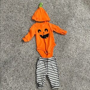 Newborn carters pumpkin outfit
